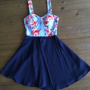 2 for $19/ CR Floral Bustier-style Skater Dress